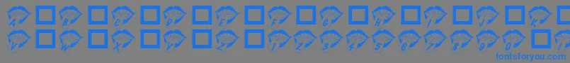 Rmmouthy Font – Blue Fonts on Gray Background