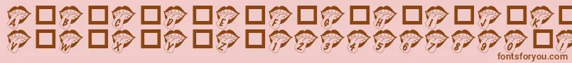 Rmmouthy Font – Brown Fonts on Pink Background