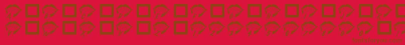 Rmmouthy Font – Brown Fonts on Red Background