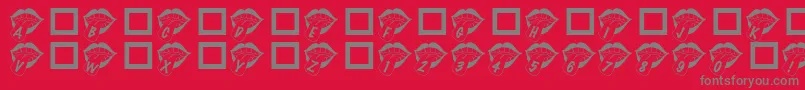 Rmmouthy Font – Gray Fonts on Red Background