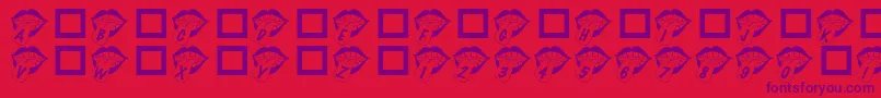 Rmmouthy Font – Purple Fonts on Red Background