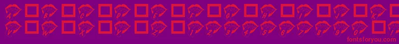 Rmmouthy Font – Red Fonts on Purple Background