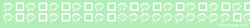 Rmmouthy Font – White Fonts on Green Background