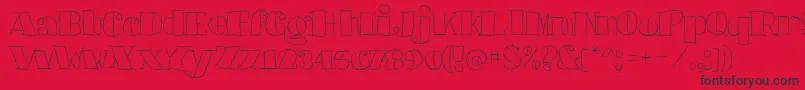 Barkantsvit Font – Black Fonts on Red Background