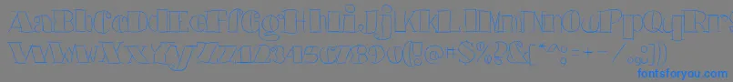 Barkantsvit Font – Blue Fonts on Gray Background