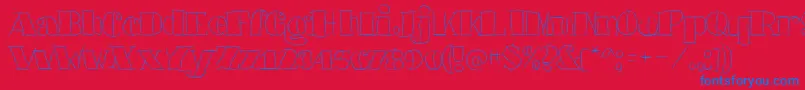 Barkantsvit Font – Blue Fonts on Red Background