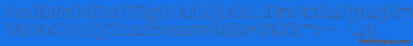 Barkantsvit Font – Brown Fonts on Blue Background