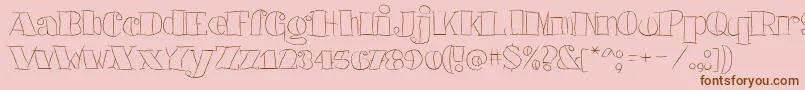 Barkantsvit Font – Brown Fonts on Pink Background