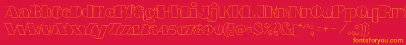 Barkantsvit Font – Orange Fonts on Red Background