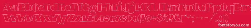 Barkantsvit Font – Pink Fonts on Red Background