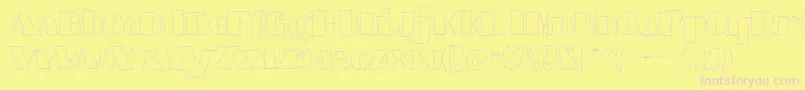 Barkantsvit Font – Pink Fonts on Yellow Background