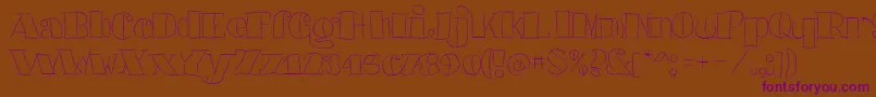 Barkantsvit Font – Purple Fonts on Brown Background