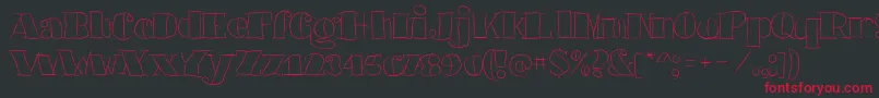 Barkantsvit Font – Red Fonts on Black Background