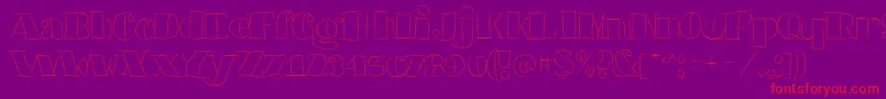 Barkantsvit Font – Red Fonts on Purple Background