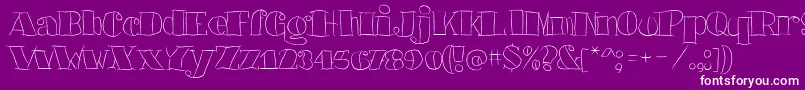 Barkantsvit Font – White Fonts on Purple Background