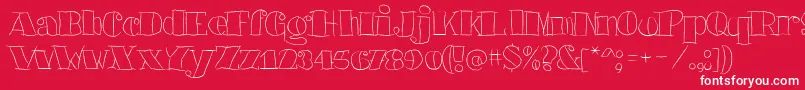 Barkantsvit Font – White Fonts on Red Background