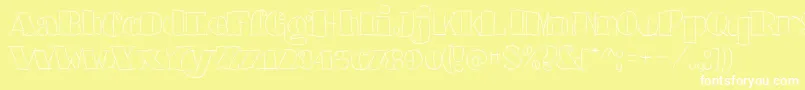 Barkantsvit Font – White Fonts on Yellow Background