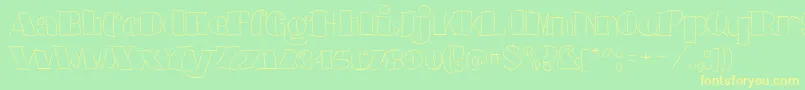 Barkantsvit Font – Yellow Fonts on Green Background