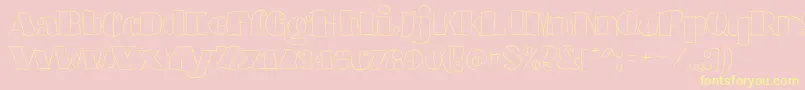 Barkantsvit-Schriftart – Gelbe Schriften auf rosa Hintergrund