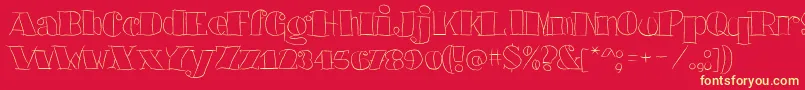 Barkantsvit Font – Yellow Fonts on Red Background