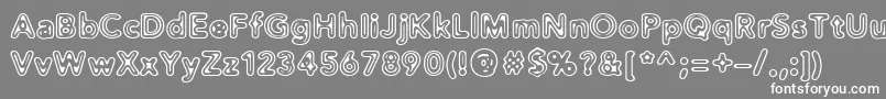 Distro2Extinct Font – White Fonts on Gray Background