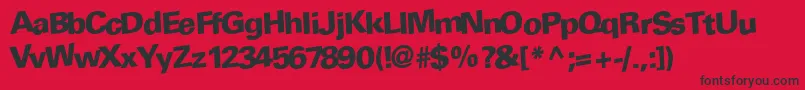 AtRegular Font – Black Fonts on Red Background