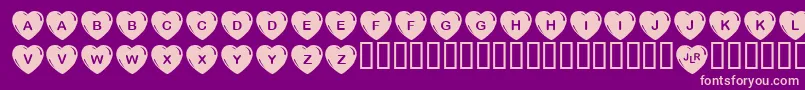 Police JlrSimpleHearts – polices roses sur fond violet