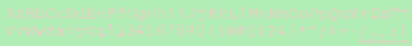 Dirty07Bold Font – Pink Fonts on Green Background