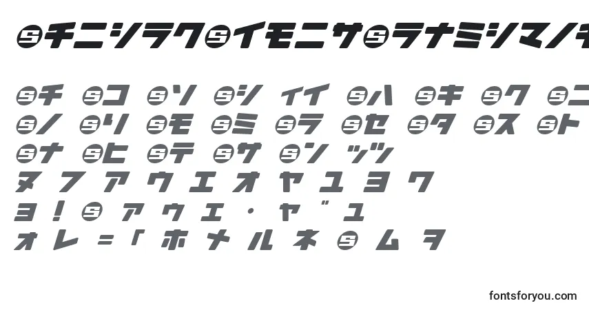 A fonte DaidohRemixRoundjkasha – alfabeto, números, caracteres especiais