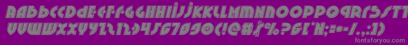 Neuralnomiconbevelital-fontti – harmaat kirjasimet violetilla taustalla