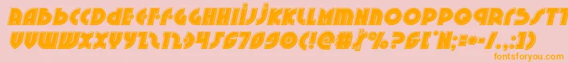 Neuralnomiconbevelital Font – Orange Fonts on Pink Background