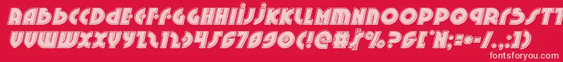 Neuralnomiconbevelital Font – Pink Fonts on Red Background