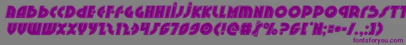 Neuralnomiconbevelital Font – Purple Fonts on Gray Background