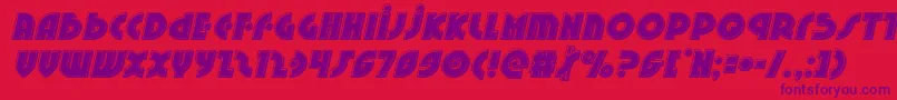 Neuralnomiconbevelital Font – Purple Fonts on Red Background