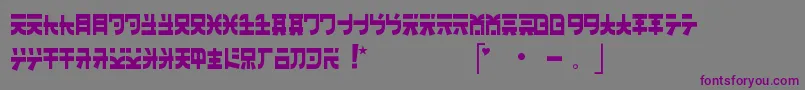 Banzai-fontti – violetit fontit harmaalla taustalla