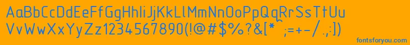 GostTypeBu Font – Blue Fonts on Orange Background