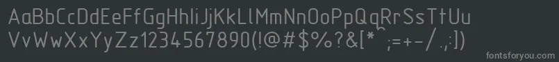 Fonte GostTypeBu – fontes cinzas em um fundo preto