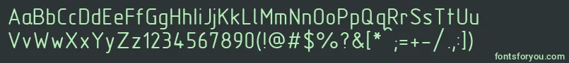 Czcionka GostTypeBu – zielone czcionki na czarnym tle
