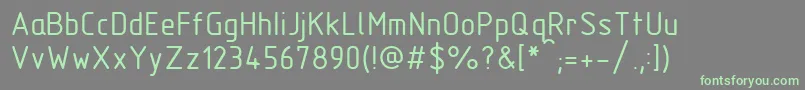 GostTypeBu-fontti – vihreät fontit harmaalla taustalla