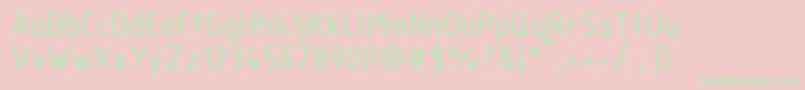 フォントGostTypeBu – ピンクの背景に緑の文字