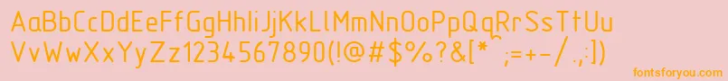 フォントGostTypeBu – オレンジの文字がピンクの背景にあります。