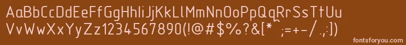 Fonte GostTypeBu – fontes rosa em um fundo marrom