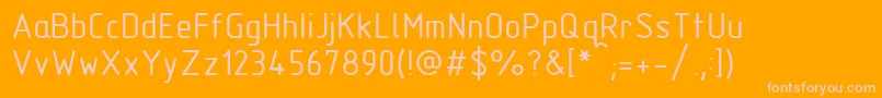 Fonte GostTypeBu – fontes rosa em um fundo laranja