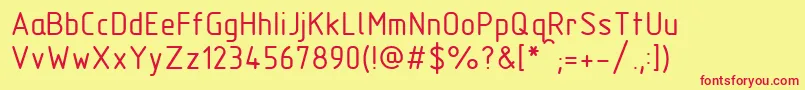 GostTypeBu Font – Red Fonts on Yellow Background
