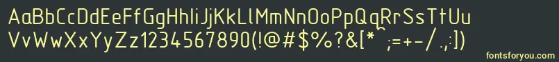 Czcionka GostTypeBu – żółte czcionki na czarnym tle