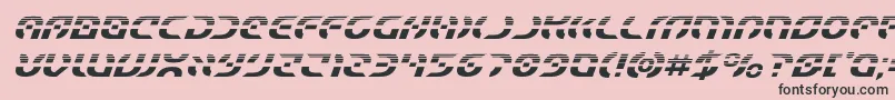 フォントStarfighterhalfital – ピンクの背景に黒い文字