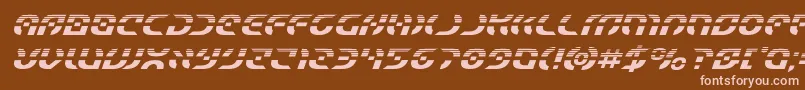 フォントStarfighterhalfital – 茶色の背景にピンクのフォント