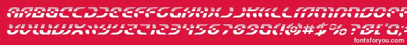 フォントStarfighterhalfital – 赤い背景に白い文字