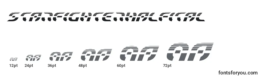 Starfighterhalfital Font Sizes