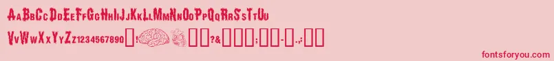 Organdonorguts Font – Red Fonts on Pink Background